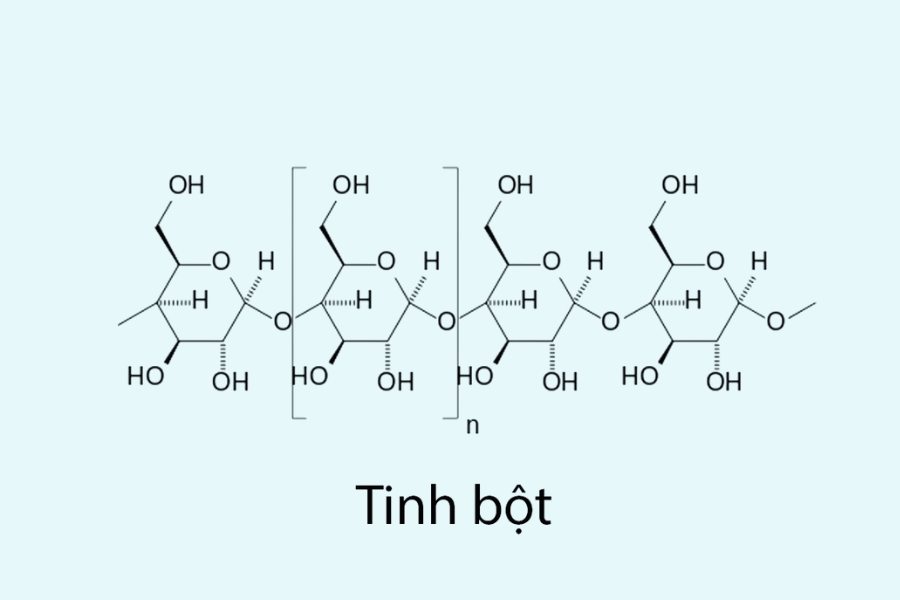 Công thức hoá học của tinh bột (C6H10O5)n