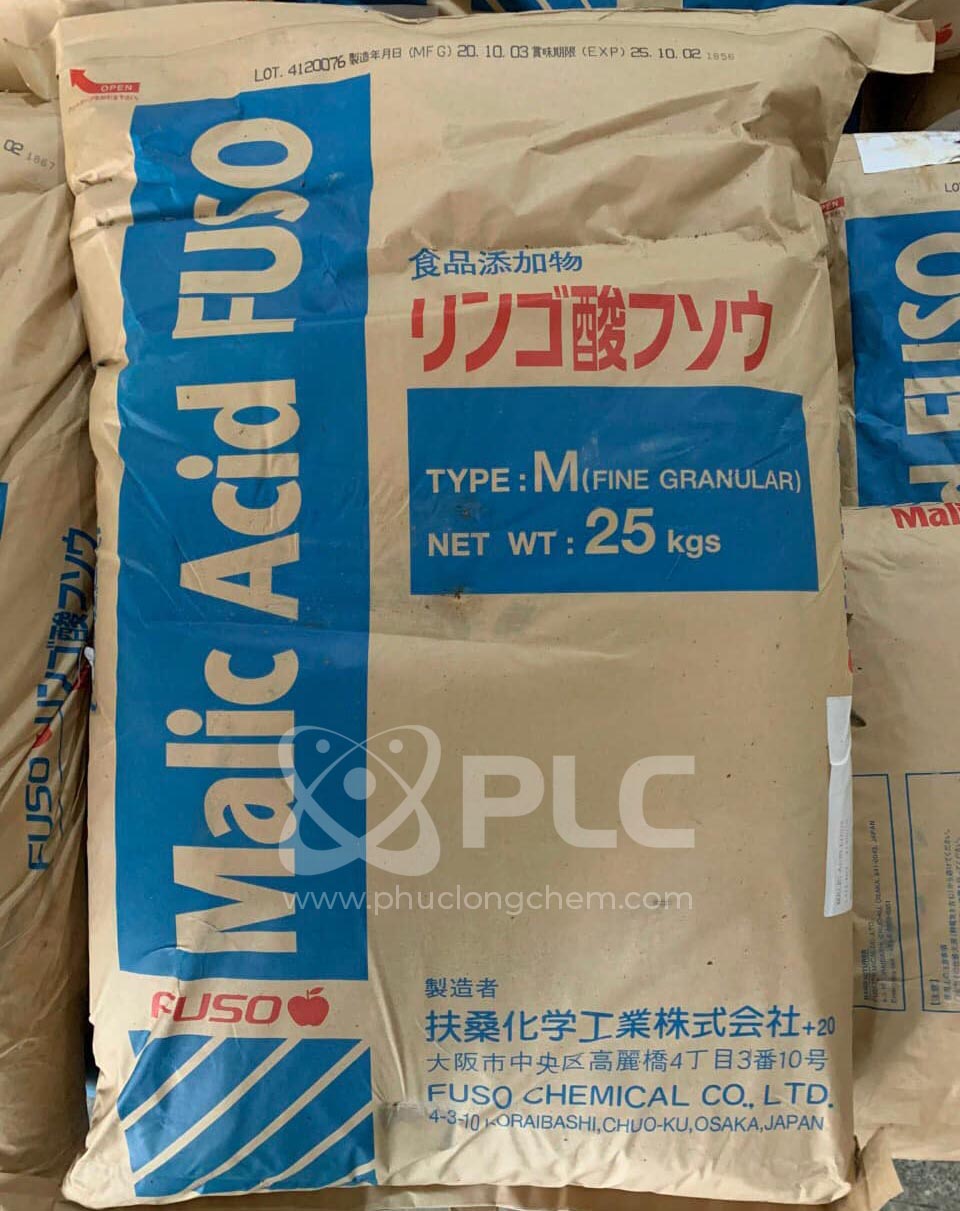  Axit malic đóng bao quy cách 25kg tại Phúc Long Chemical